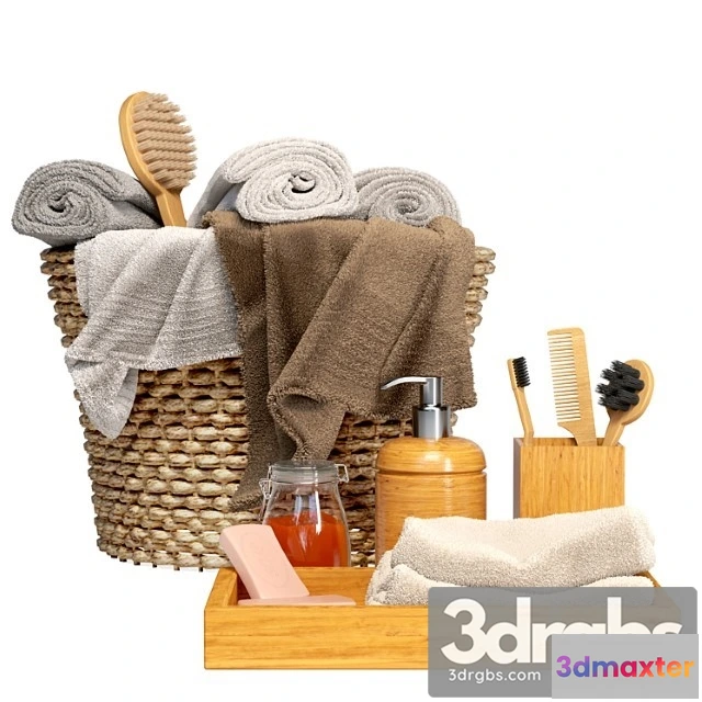 1013020 - Ethnic style bathroom accessories set