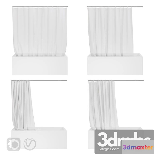 1013214 - Shower curtain and bathtub knief shape 70