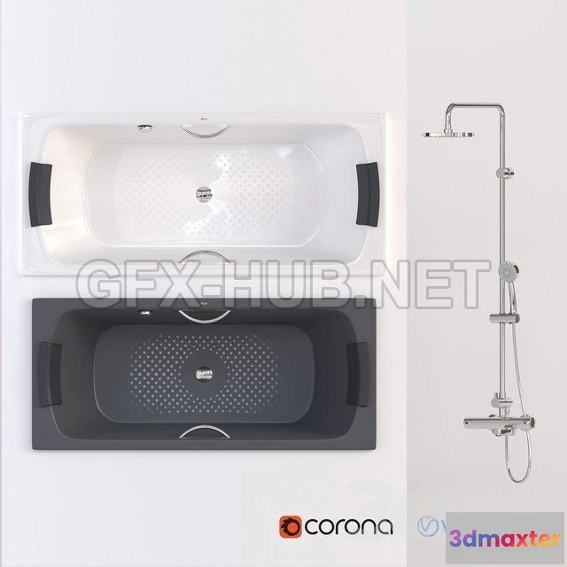 1073718 - Bath Roca Lun and Shower set Victoria - T - 207275