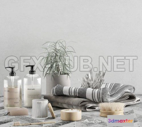 1073826 - Bathroom set 04 3D model - 207383