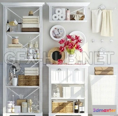 1073846 - Bathroom shelving 3D Model - 207403