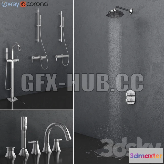1082334 - Grohe bath and shower faucets Grandera set - 215891