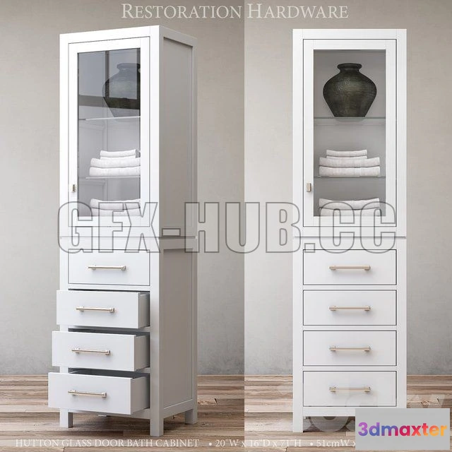 1083086 - HUTTON GLASS DOOR BATH CABINET - 216643