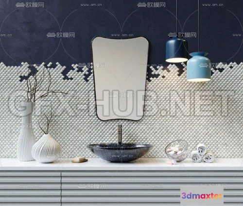 1086960 - Modern bathroom cabinet sink 3d model - 220517