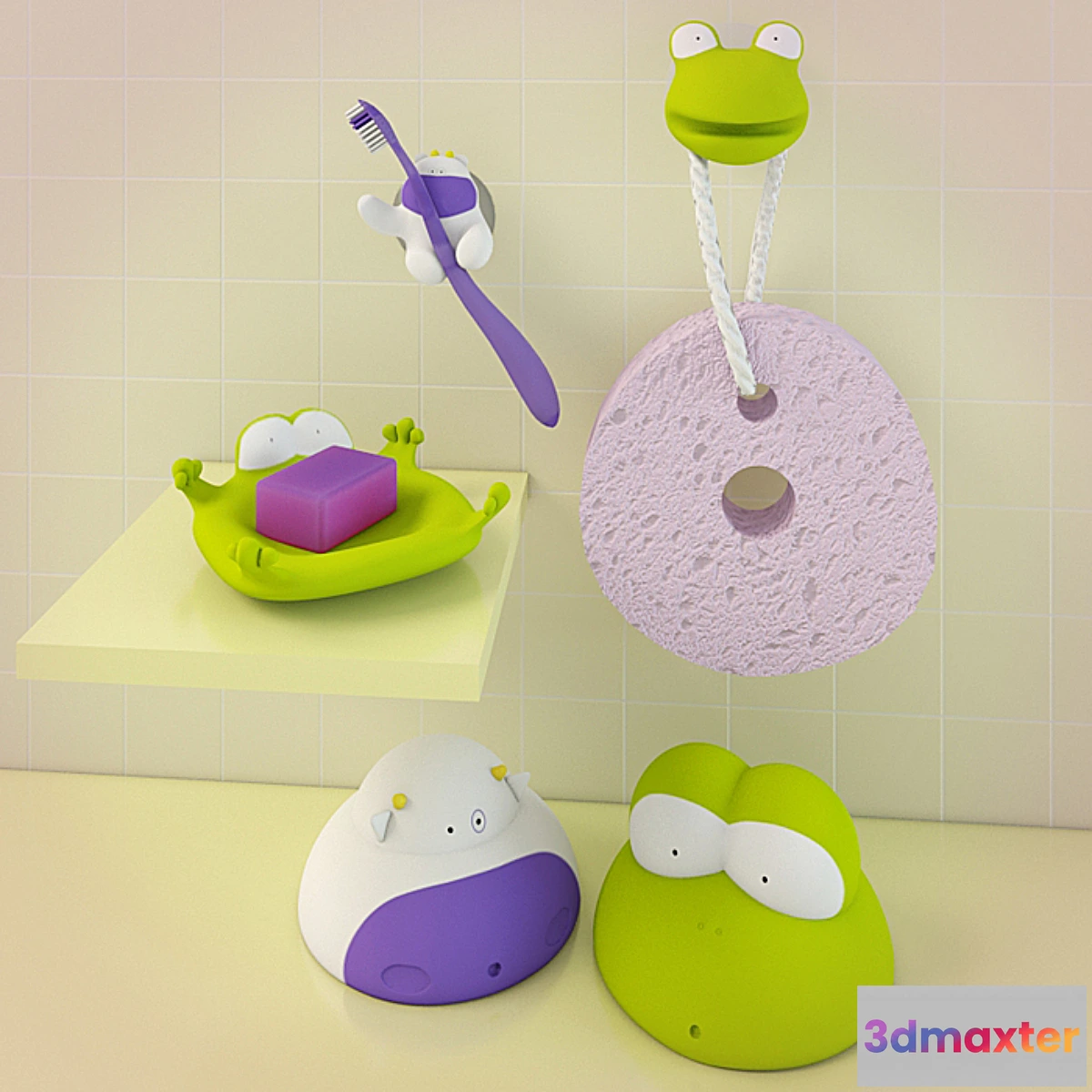 1273186 - Baby bath accessories 3D Max