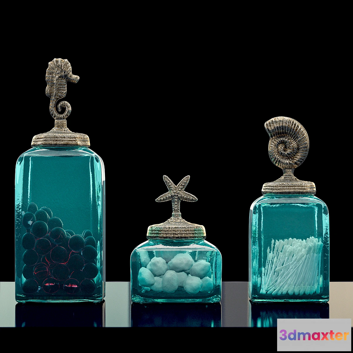 1276290 - «Bathroom Ocean Canisters Set» 3D Max