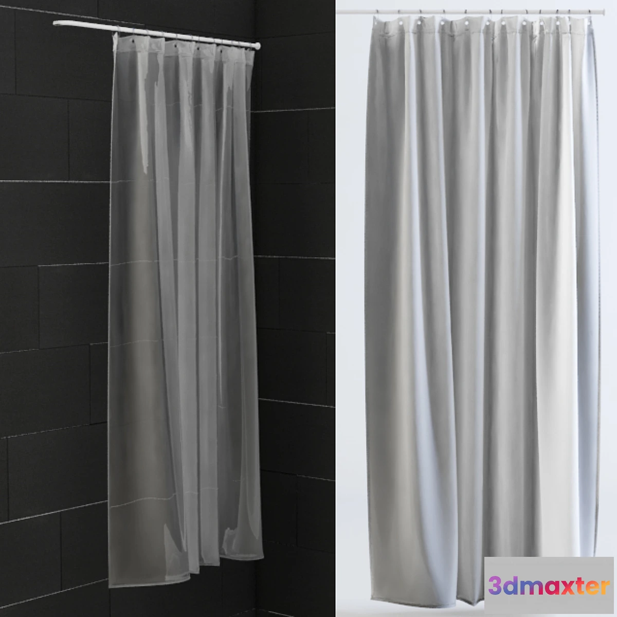 1278832 - Curtains for bathroom 3D Max
