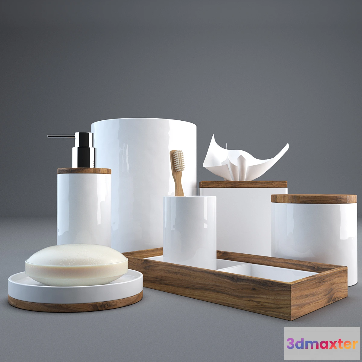 1279066 - Hotel Collection Century Bath Accessories Collection 3D Max