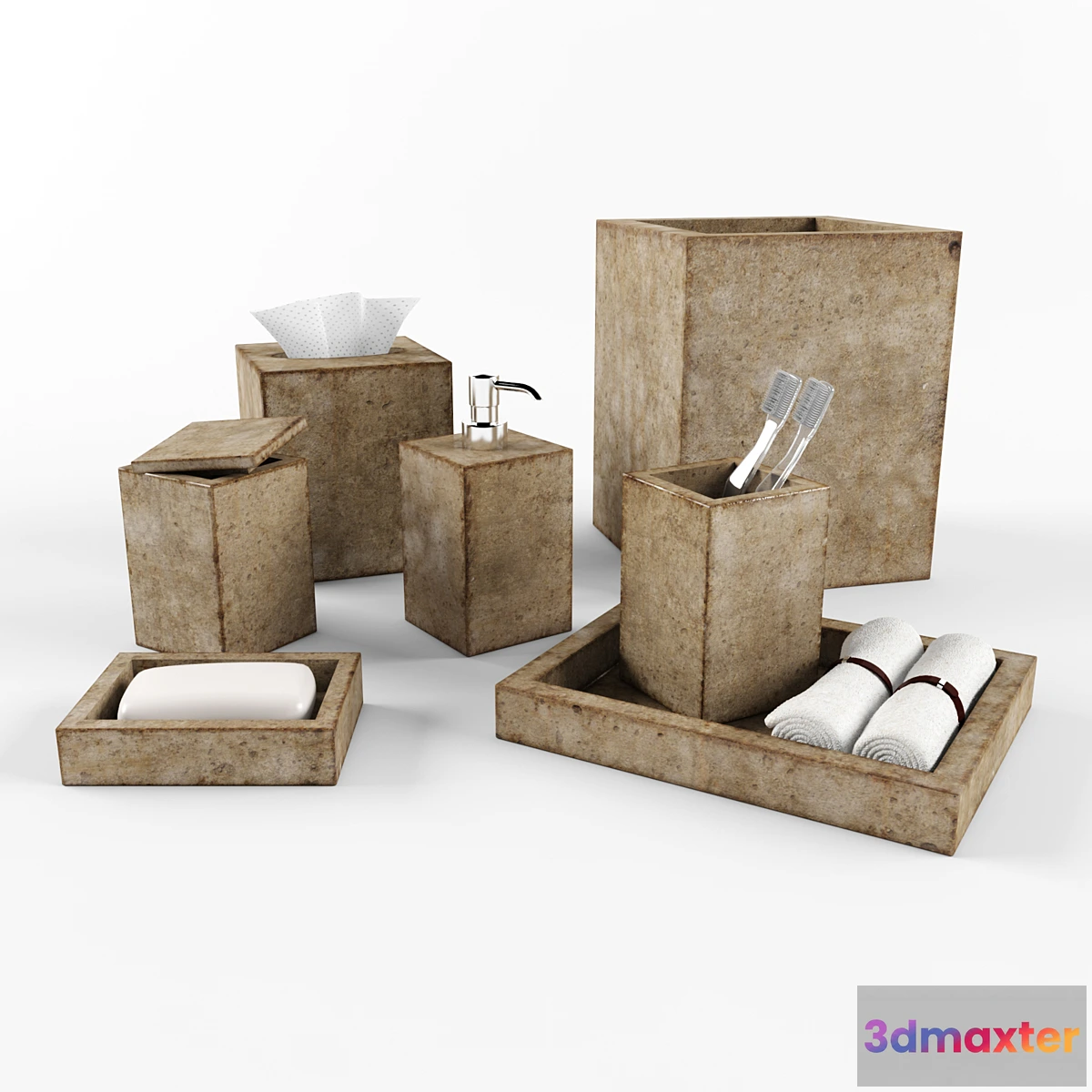 1283024 - Labrazel Cement Natural kit for bathrooms - No.2 3D Max