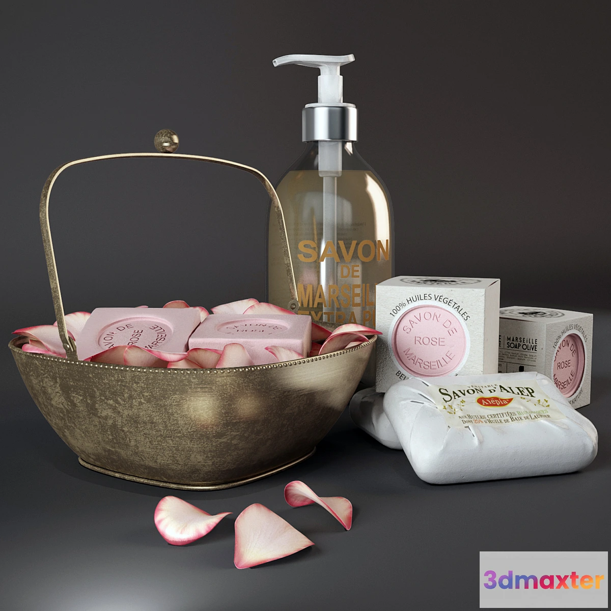 1284654 - Bathroom Asset - Savon de Merseille 3D Max