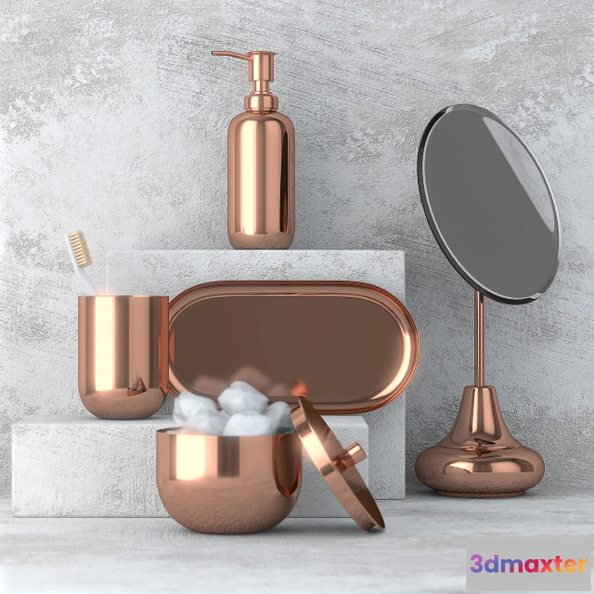 1284870 - Copper_Gleam_Bath_Collection 3D Max