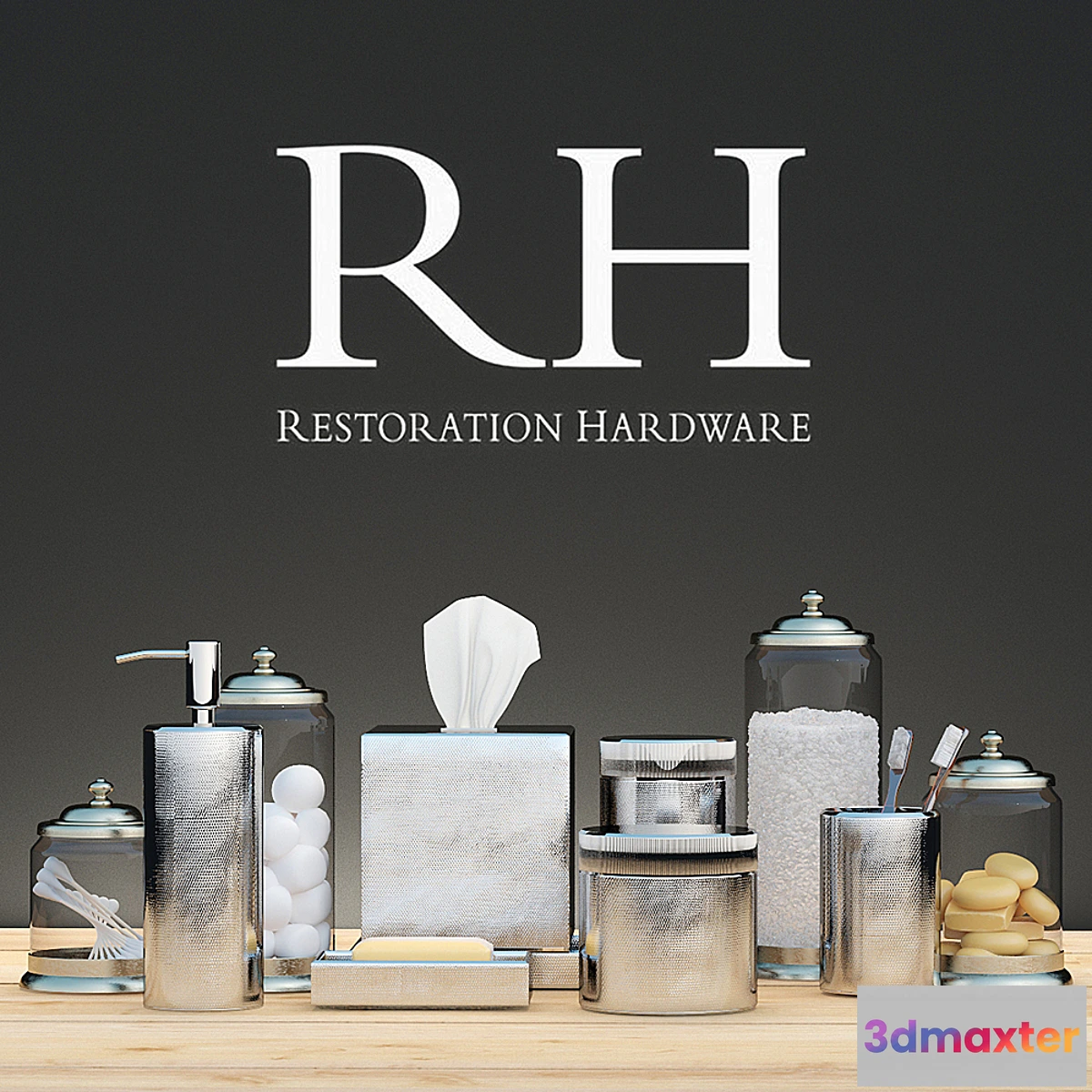 1285370 - Bath Decor RESTORATION HARDWARE 3D Max