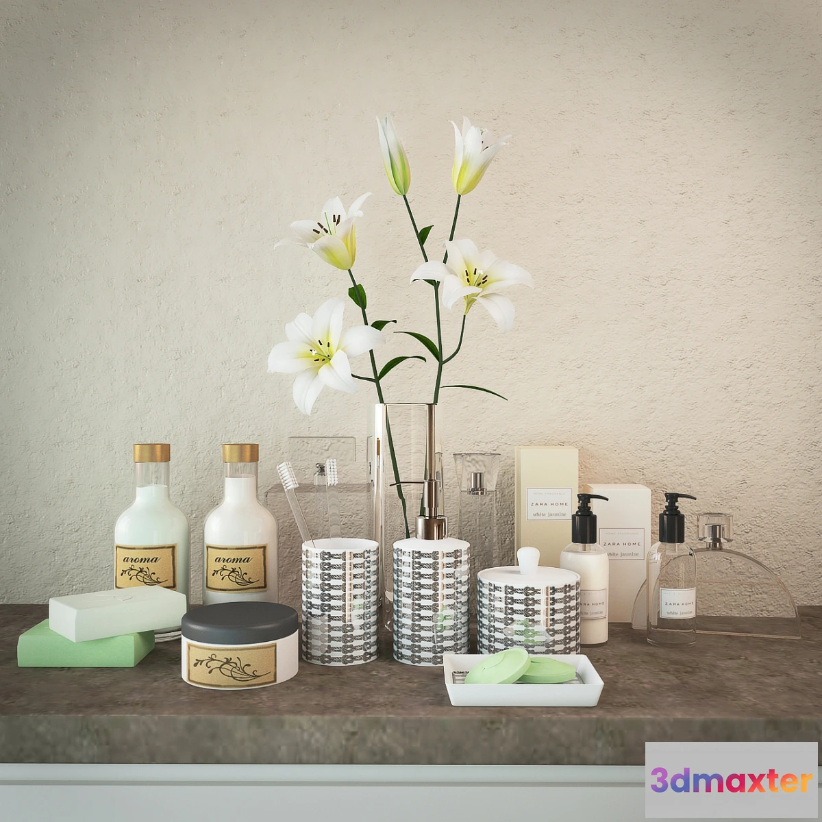 1285582 - Decorative Bathroom Set - No.3 3D Max