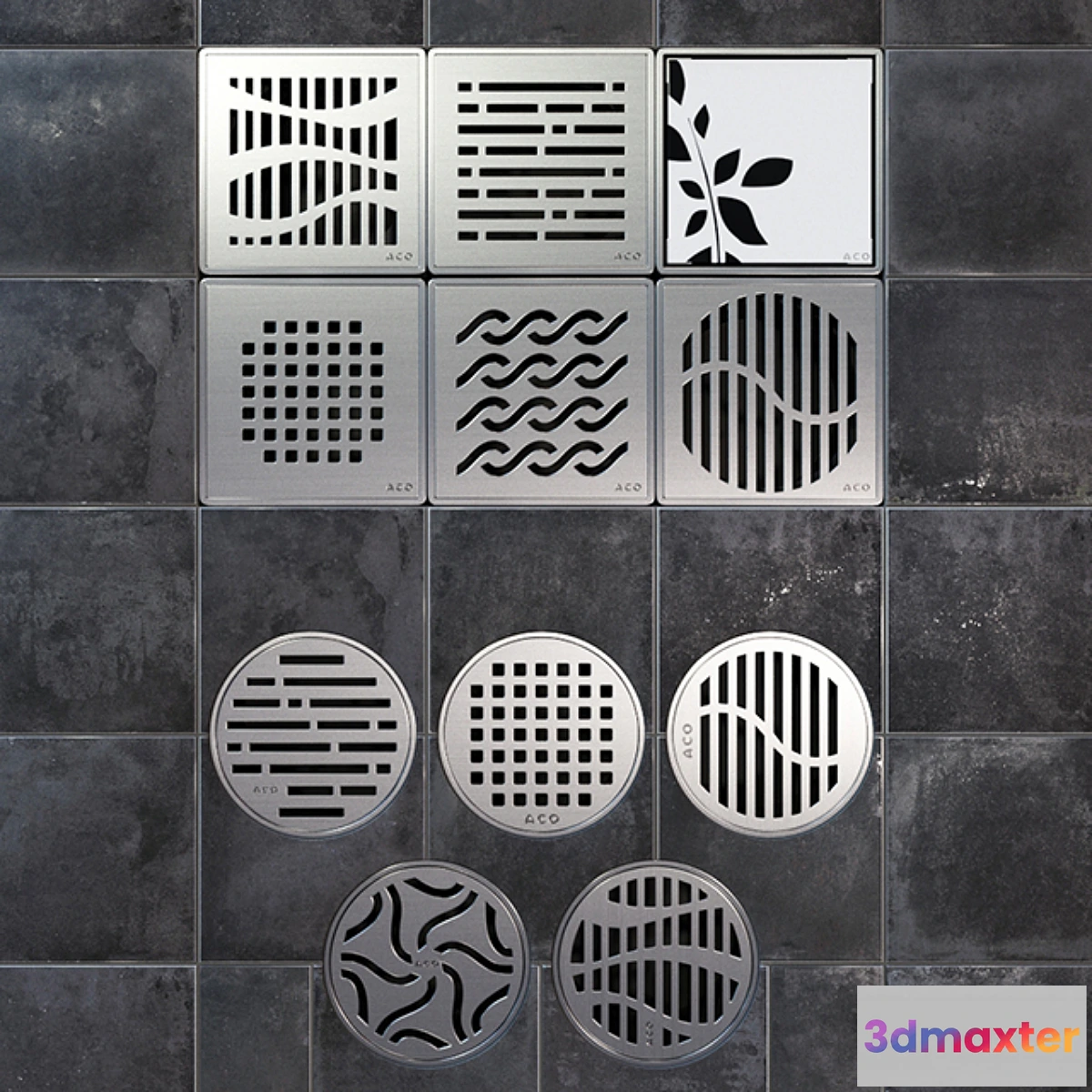 1289072 - Ladders shower ACO Showerpoint (backlit) 3D Max