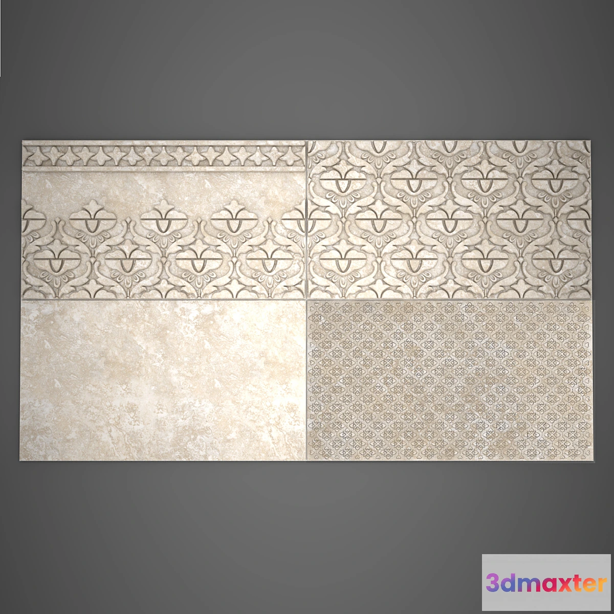 1292583 - Tile AZULEJO EL MIJARES 28×50 3D Max