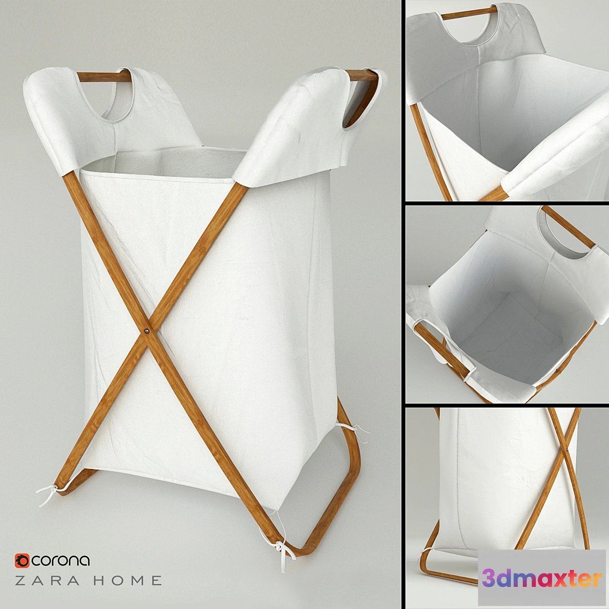 1293107 - Laundry basket ZARAHOME - No.2 3D Max