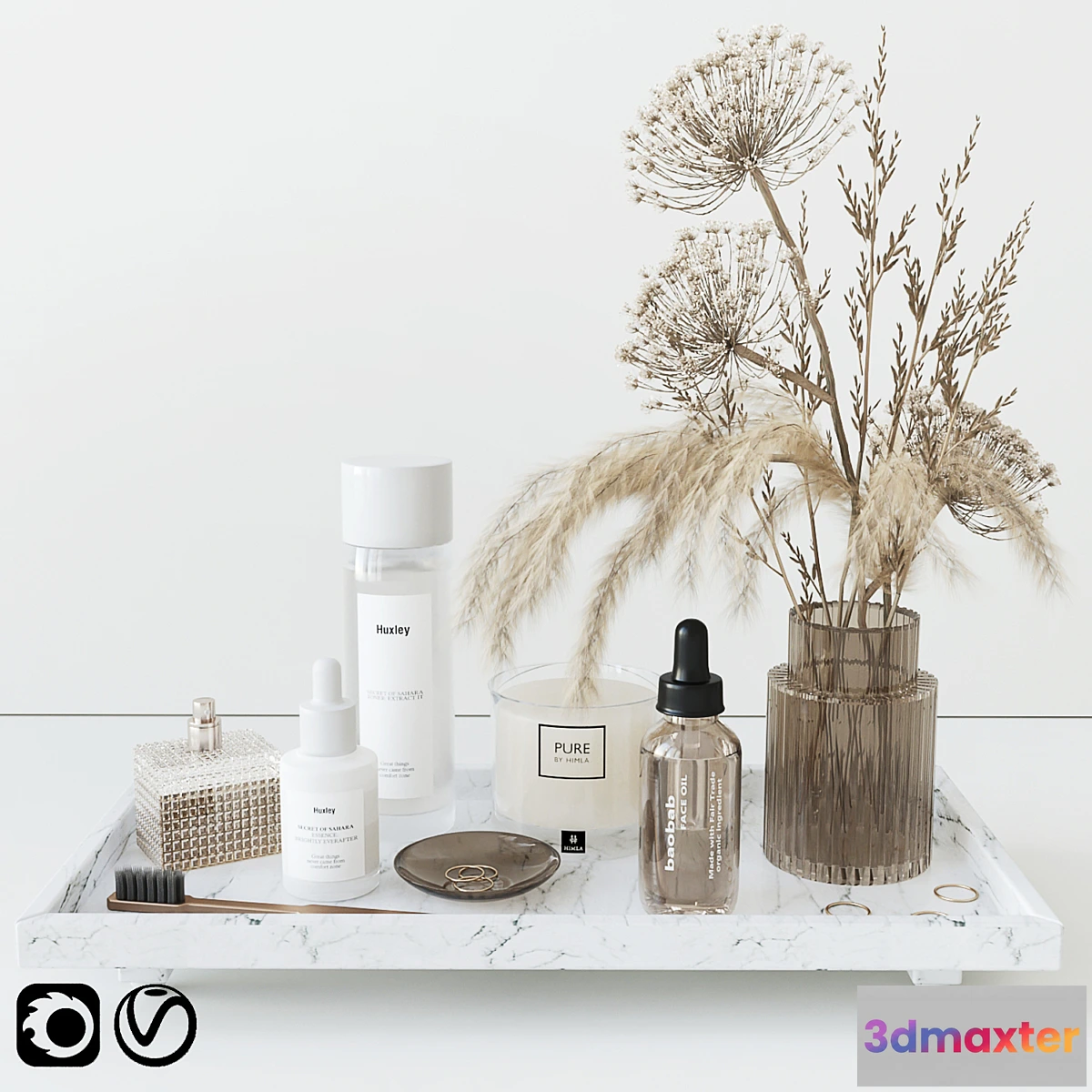 1295081 - Bathroom set with heracleum 3D Max