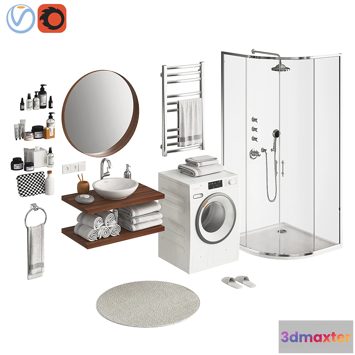 1297340 - Bathroom Set 2 Part 1 3D Max