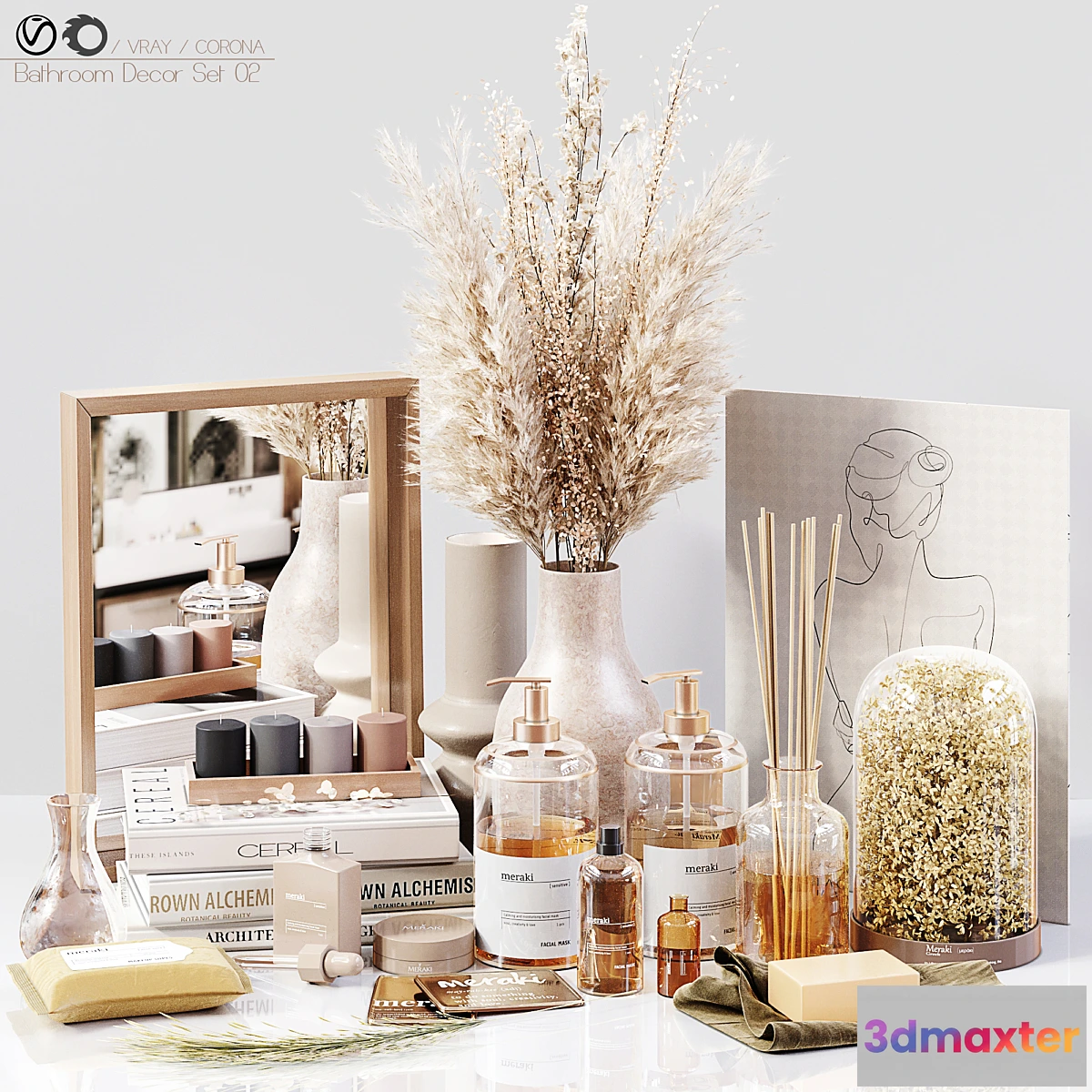 1300547 - Bathroom Decor Set 02 3D Max