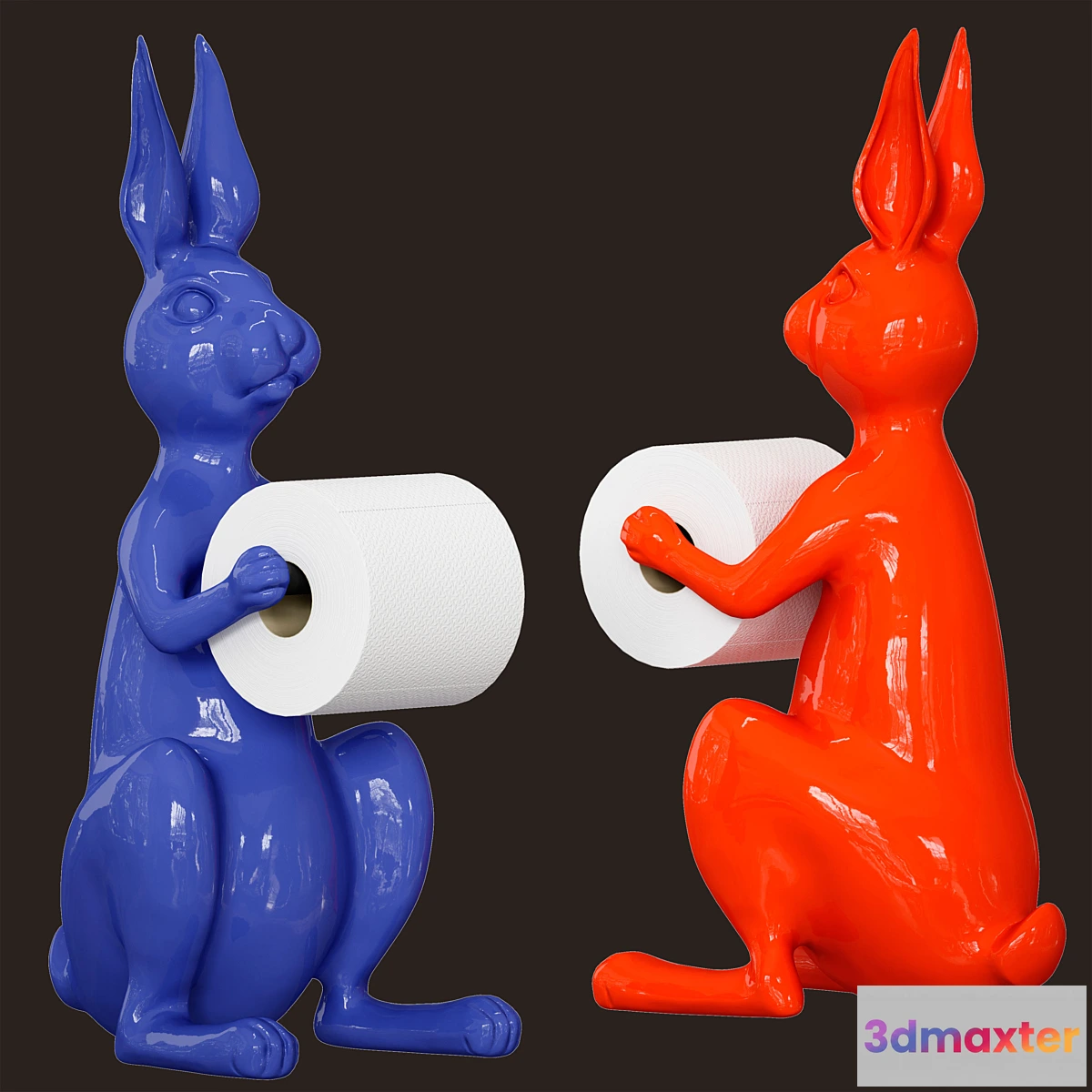 1302604 - Hare _ Rabbit - Toilet roll holder 3D Max