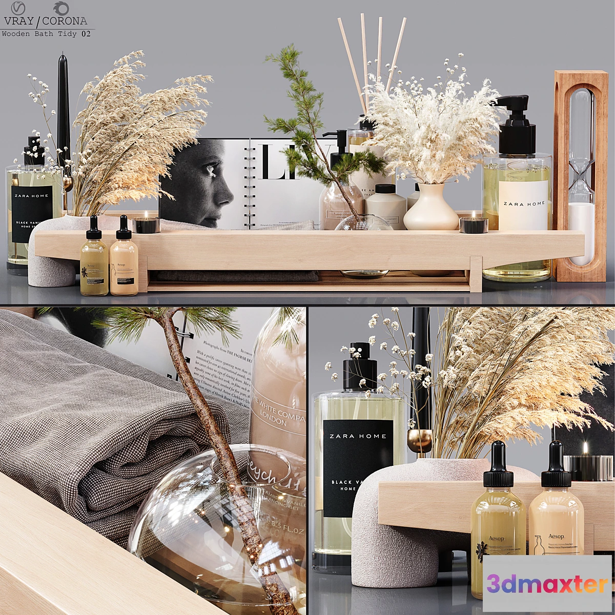 1303681 - Wooden Bath Tidy 02 3D Max