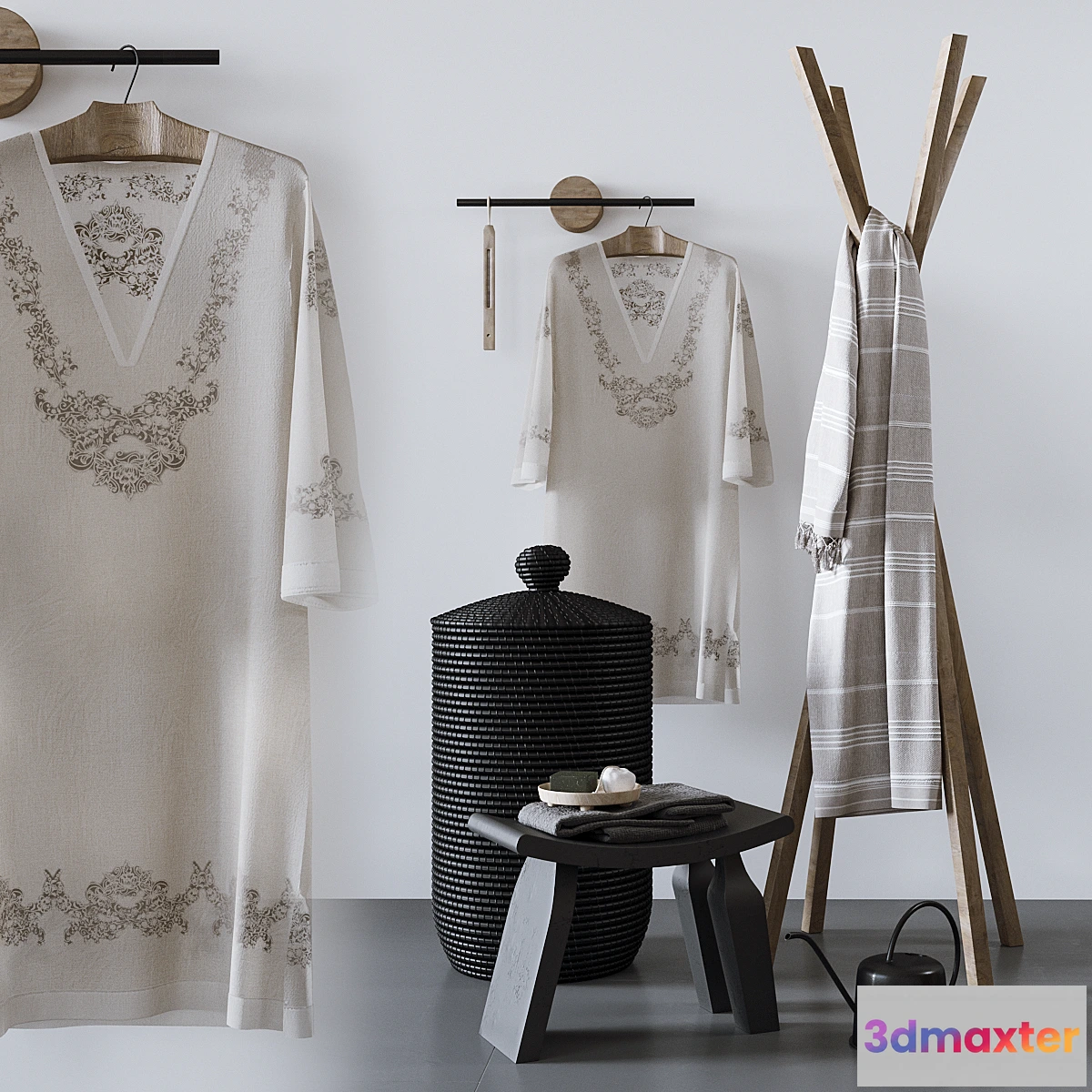 1307310 - La Redoute decorative bathroom set 3D Max