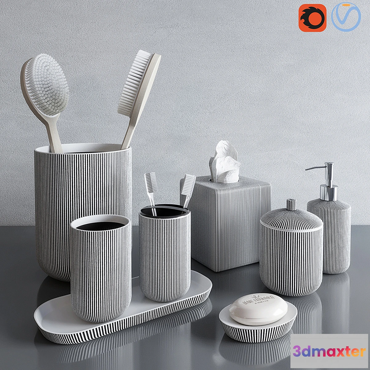 1317424 - Kassatex Rivington Accessory Kit 3D Max