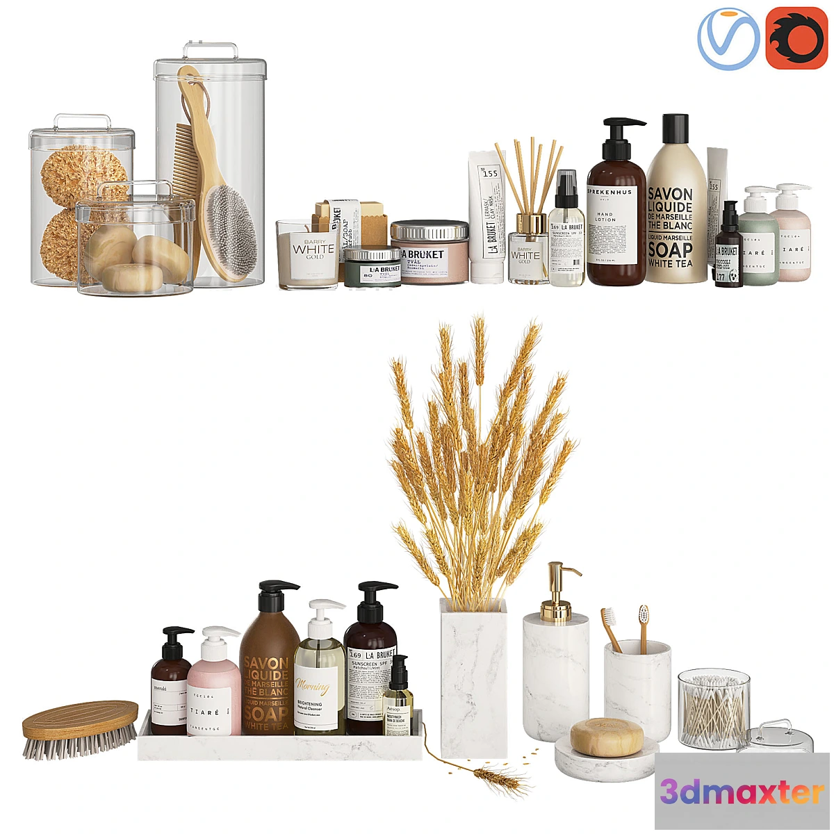 1326106 - Bathroom Decor Accessories and Cosmetics - Light 3D Max