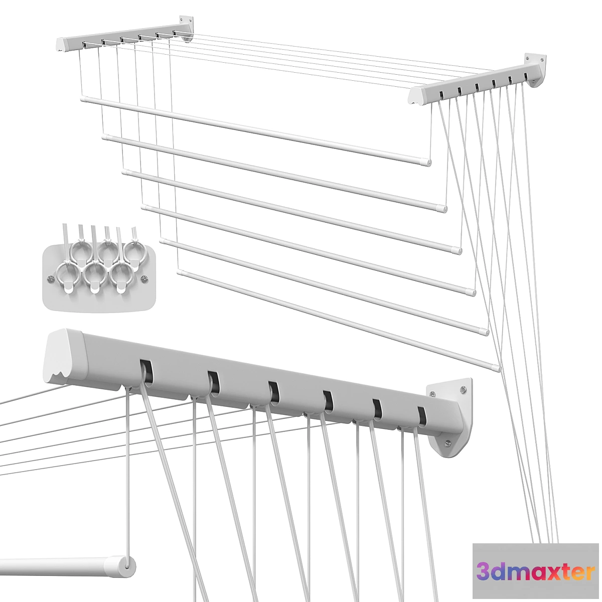 1331599 - Wall-mounted clothes dryer Gimi Lift 1200 mm 3D Max