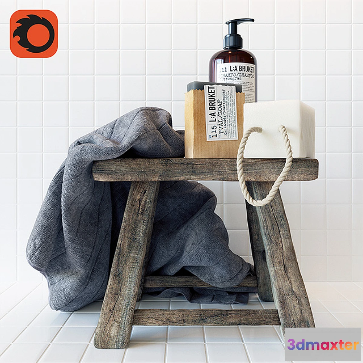 1344655 - Rustic Bathroom Set - No.2 3D Max