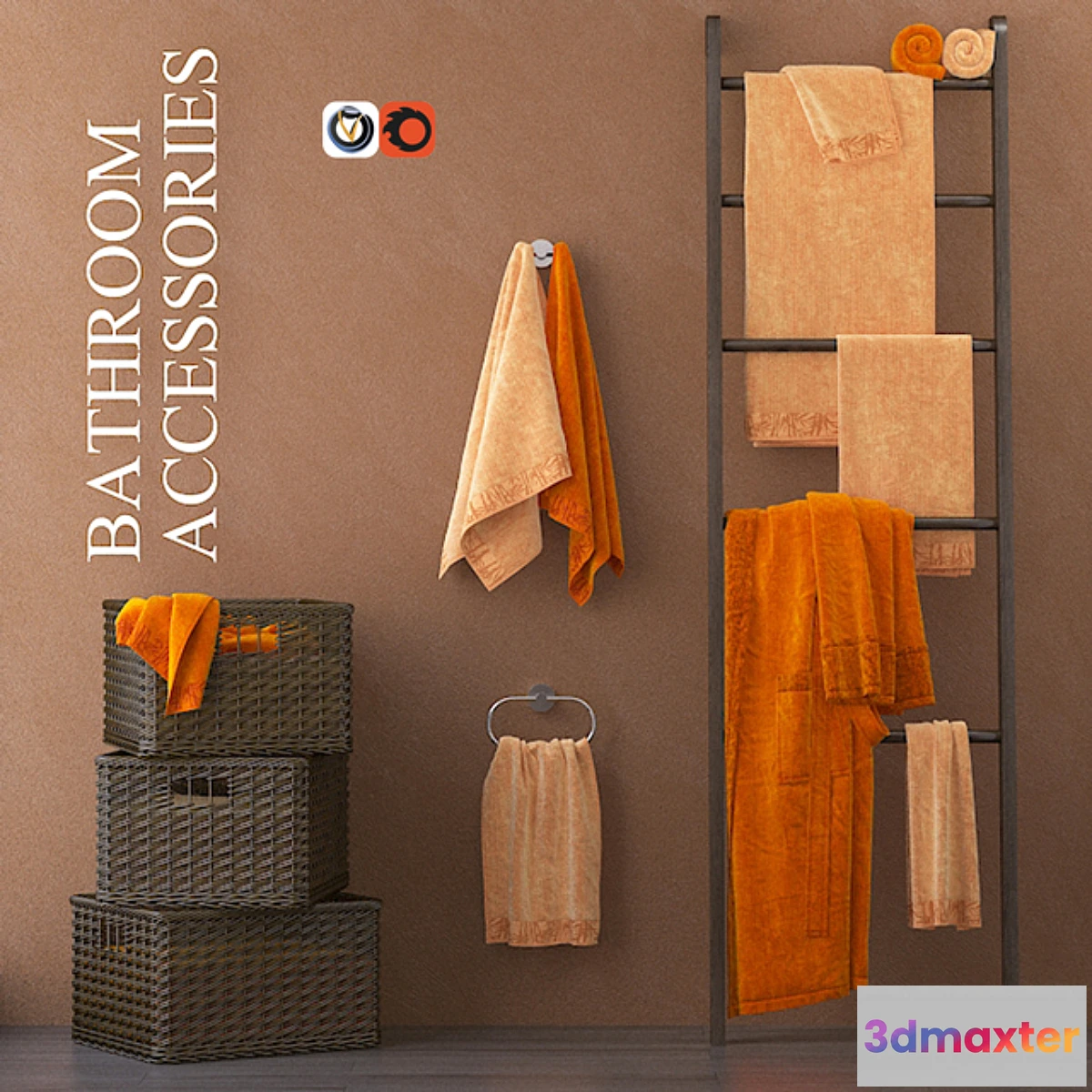 1345430 - towels for bathroom m30-1 3D Max