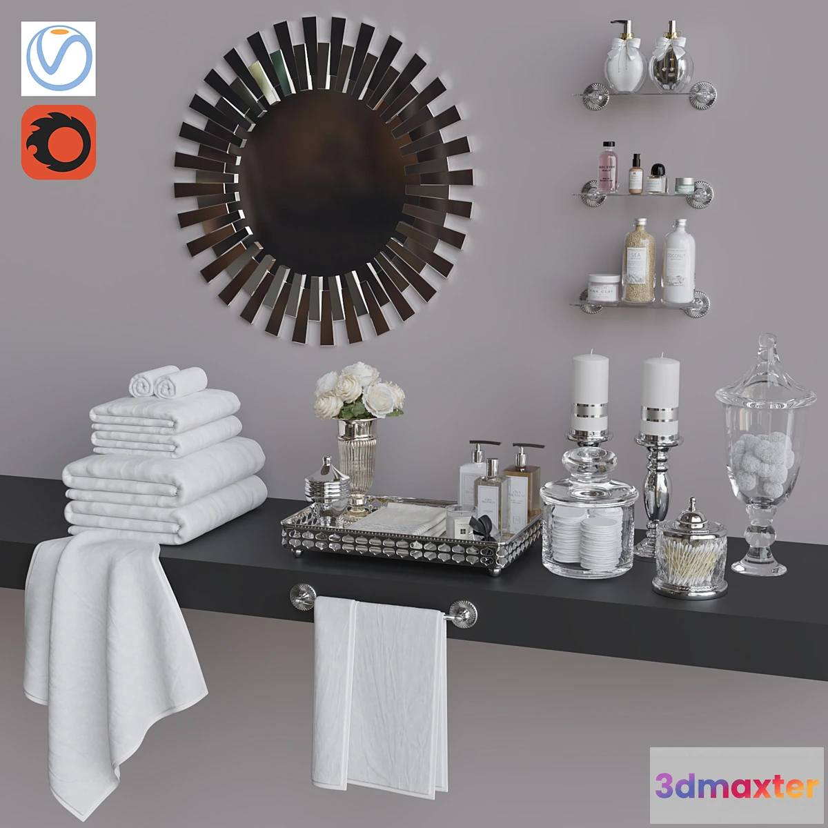 1349164 - Decorative set for WC 1 3D Max