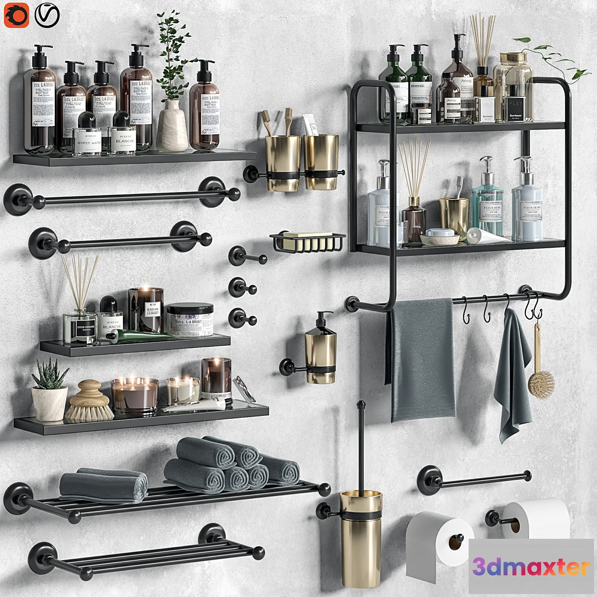 1352668 - Bathroom  accessories 20 3D Max