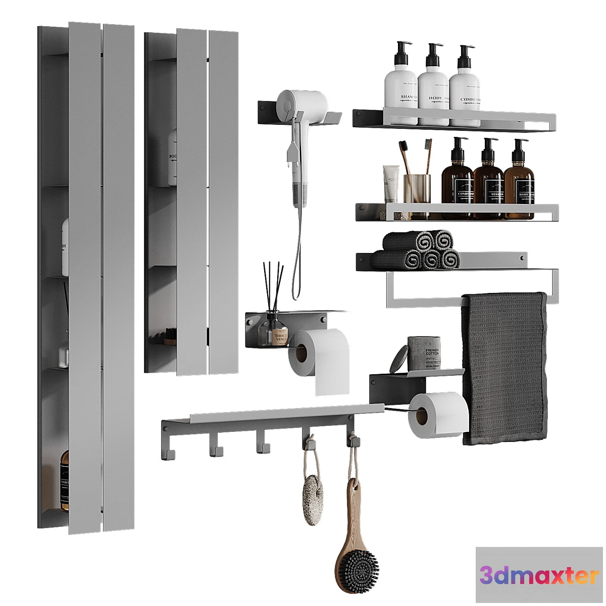 1395808 - Bathroom accessories with Wildberries 3D Max