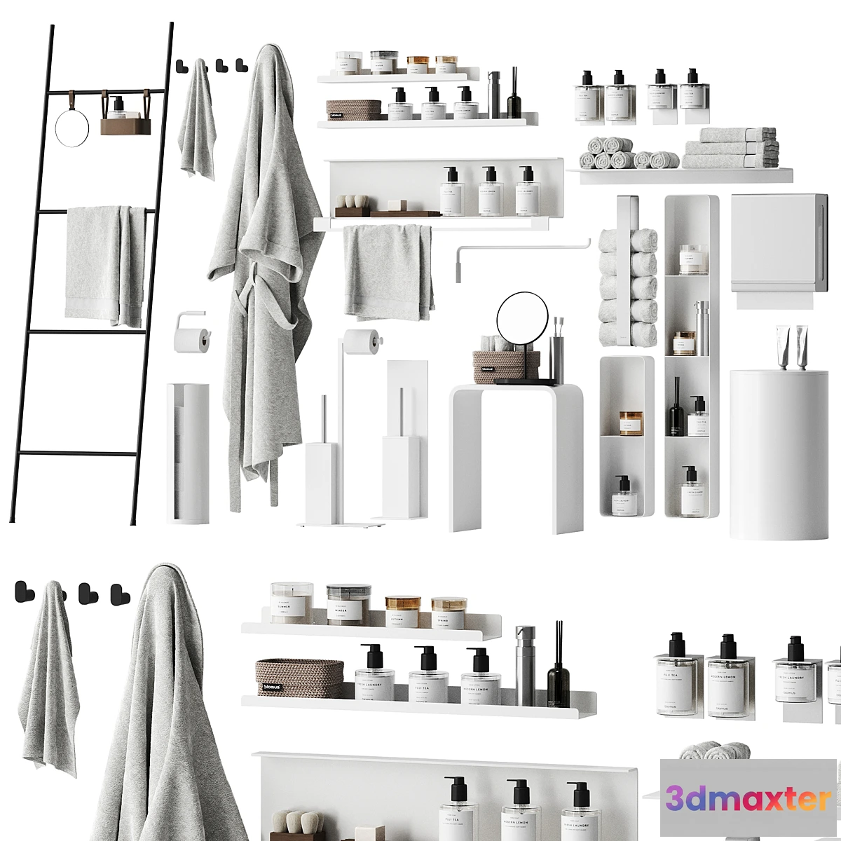1397196 - Set of bathroom accessories and decor 2 3D Max