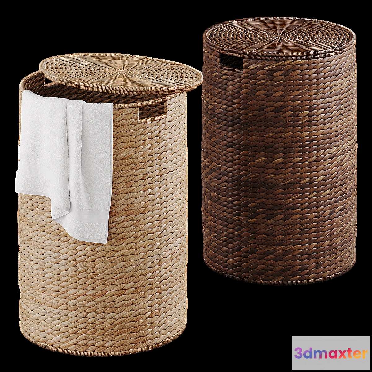 1398300 - Wicker laundry baskets 3D Max