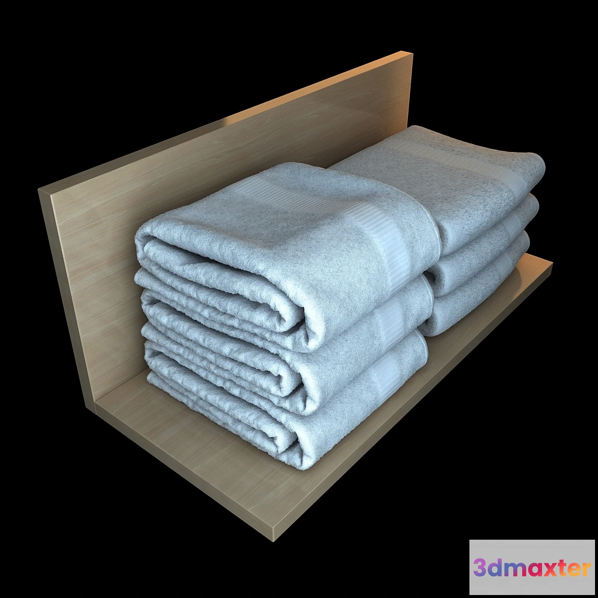 1401460 - Towels on a shelf 3D Max