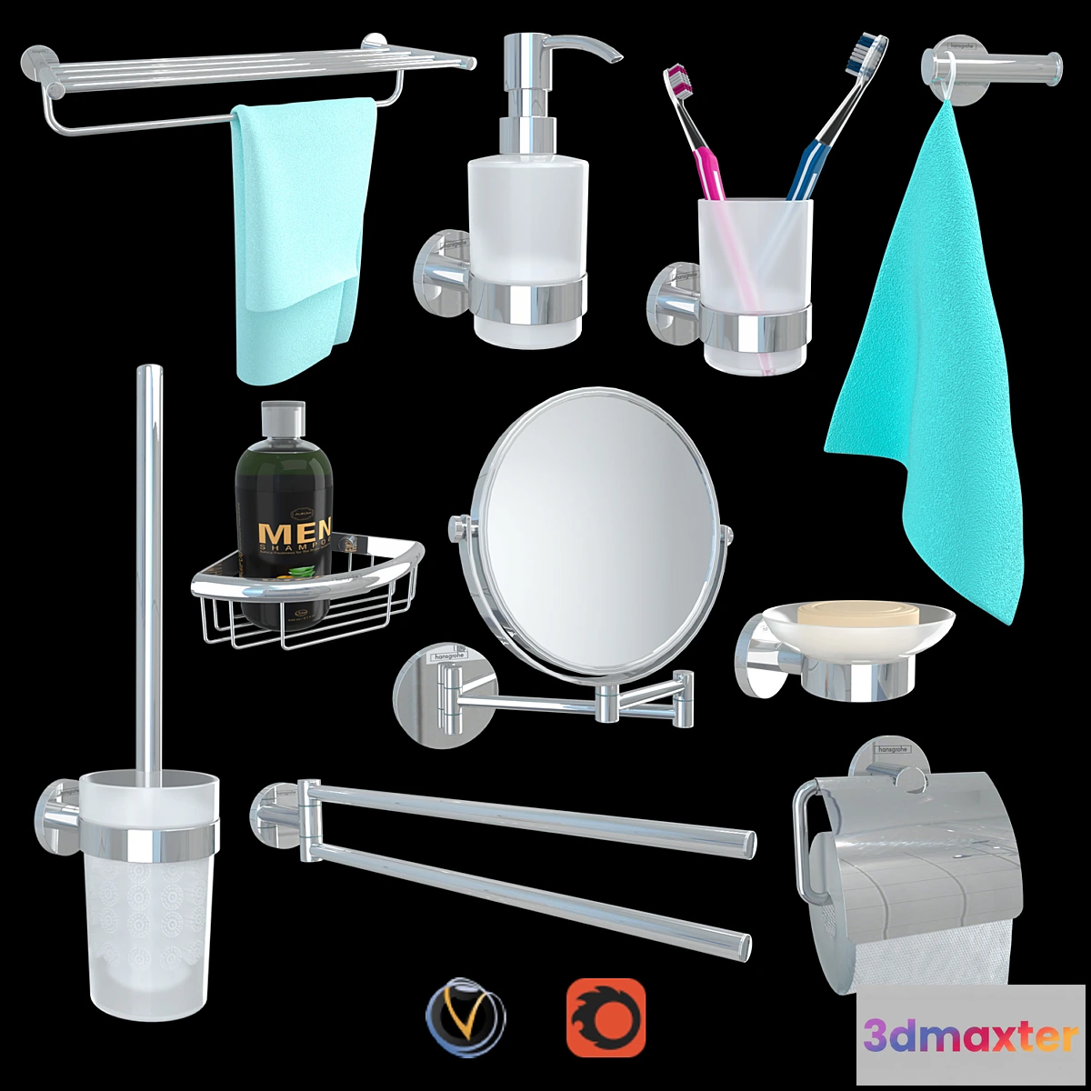 1406154 - HANSGROHE Logis Universal Accessory Set 3D Max