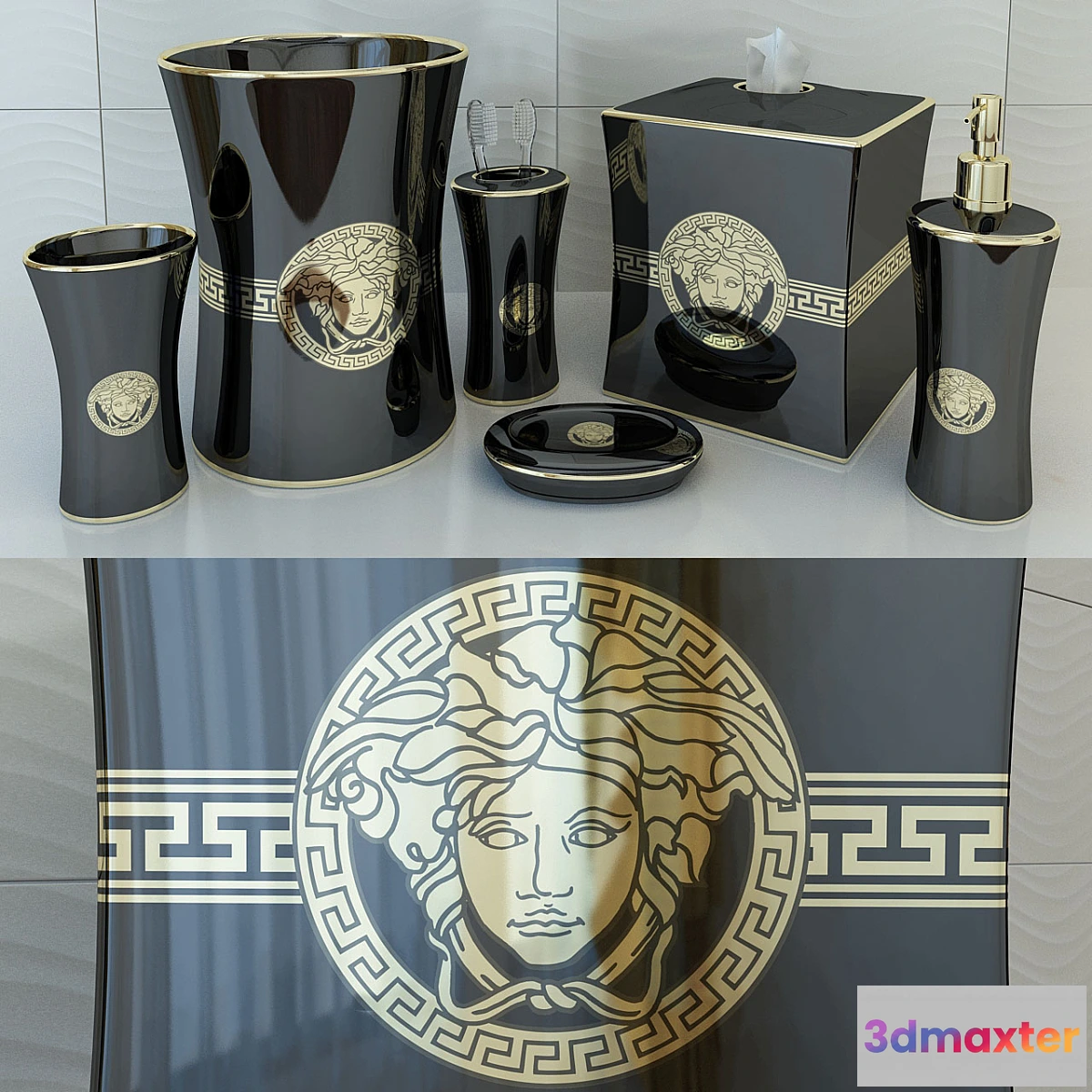 1408426 - Decor for bathrooms VERSACE 3D Max