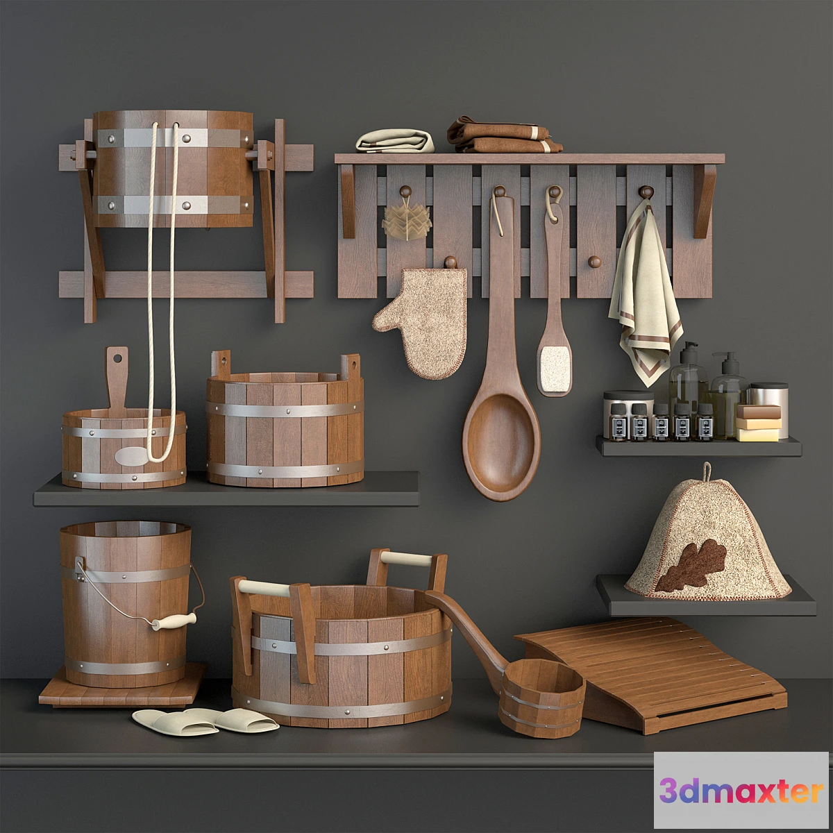 1410340 - Set for sauna_02 3D Max