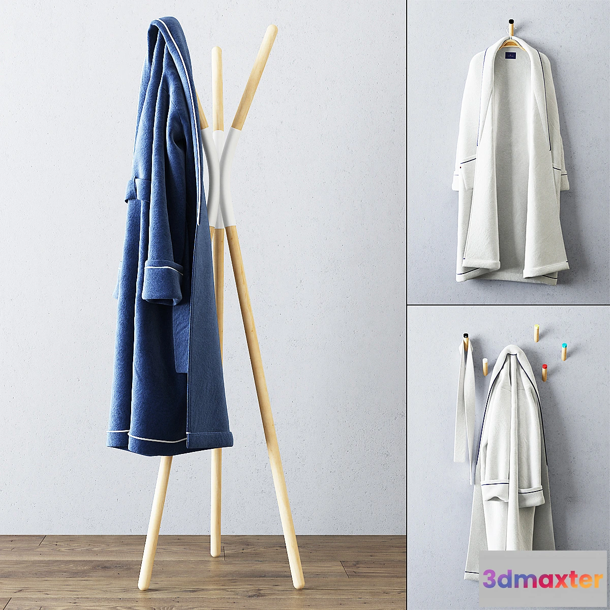 1412356 - Terry Bathrobes Set 3D Max