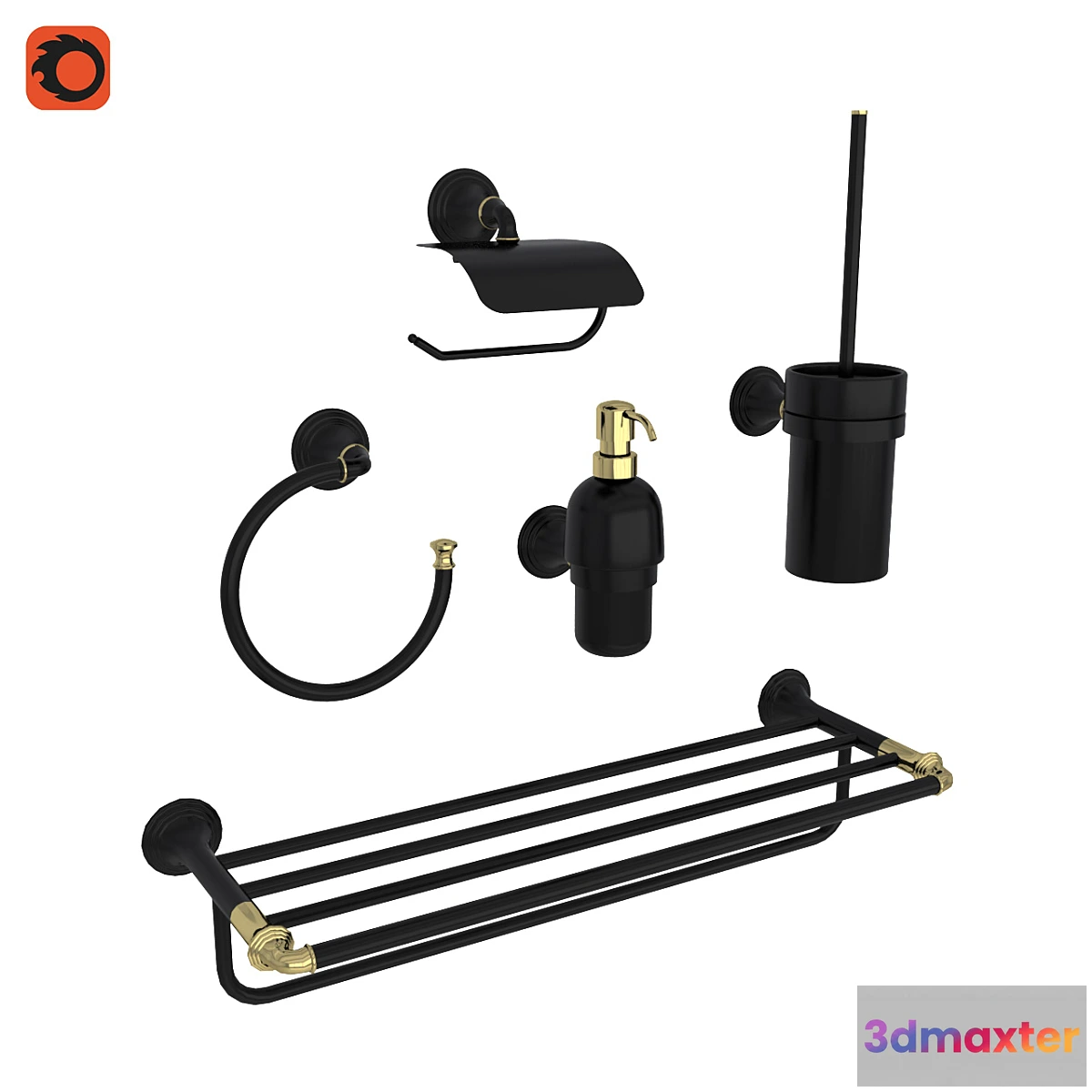 1419044 - OM Fixsen Luksor Bathroom Accessories 3D Max