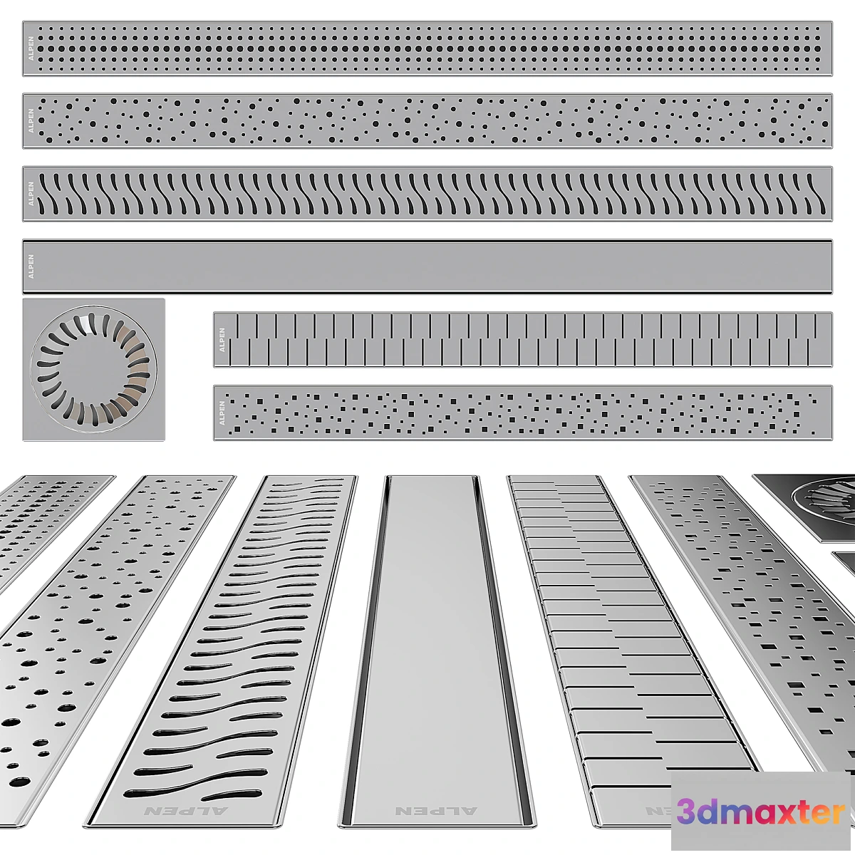 1421056 - Shower drain ALPEN 3D Max