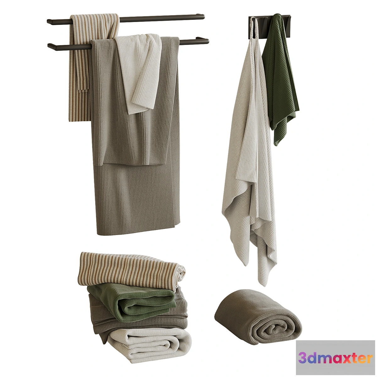 1425792 - Waffle towels 2 3D Max