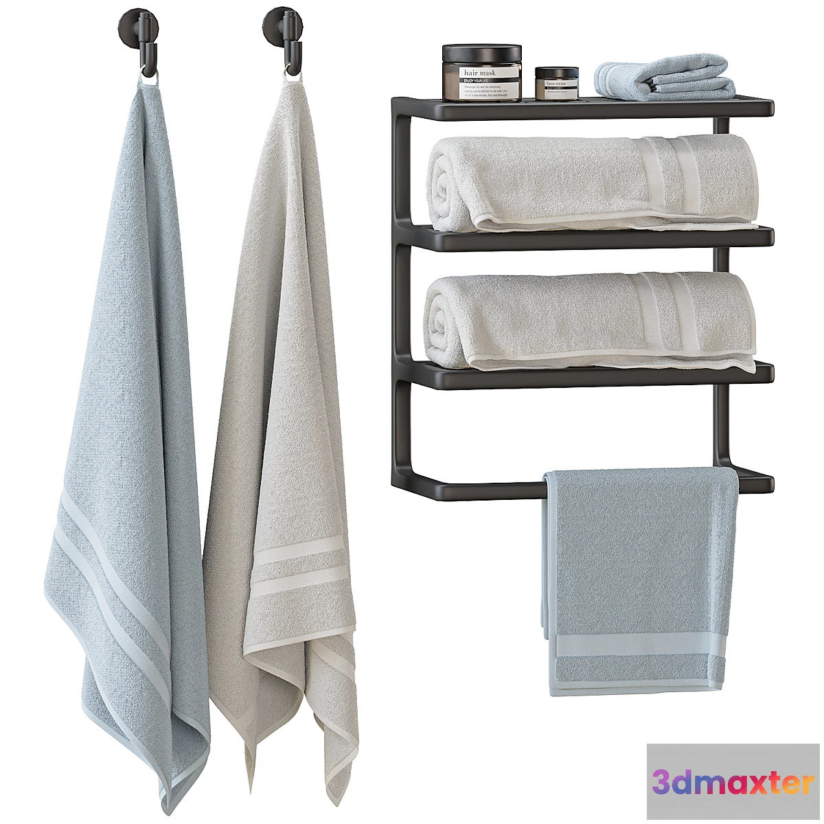 1434692 - Towels set 2 3D Max