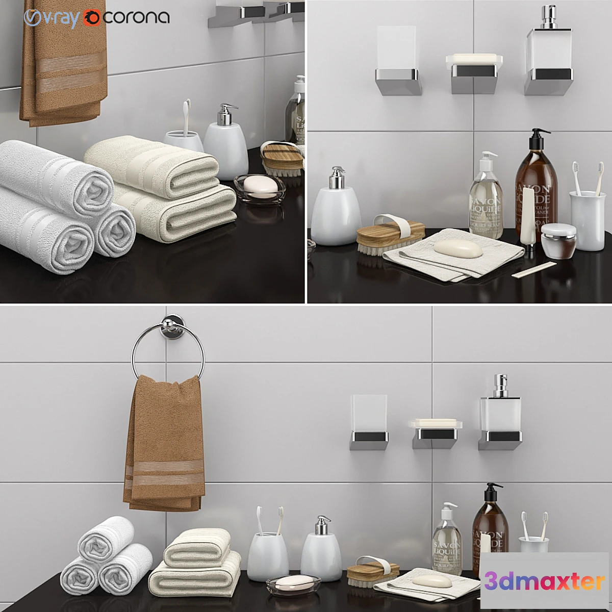 1436098 - Decorative set for a bathroom set 36 3D Max
