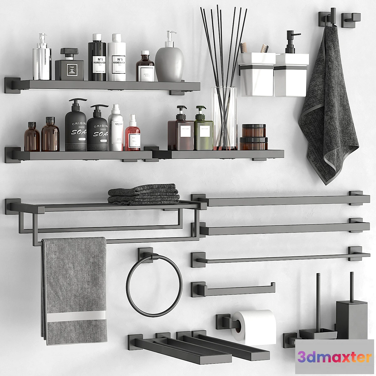 1438582 - KES Bathroom accessories 4 3D Max