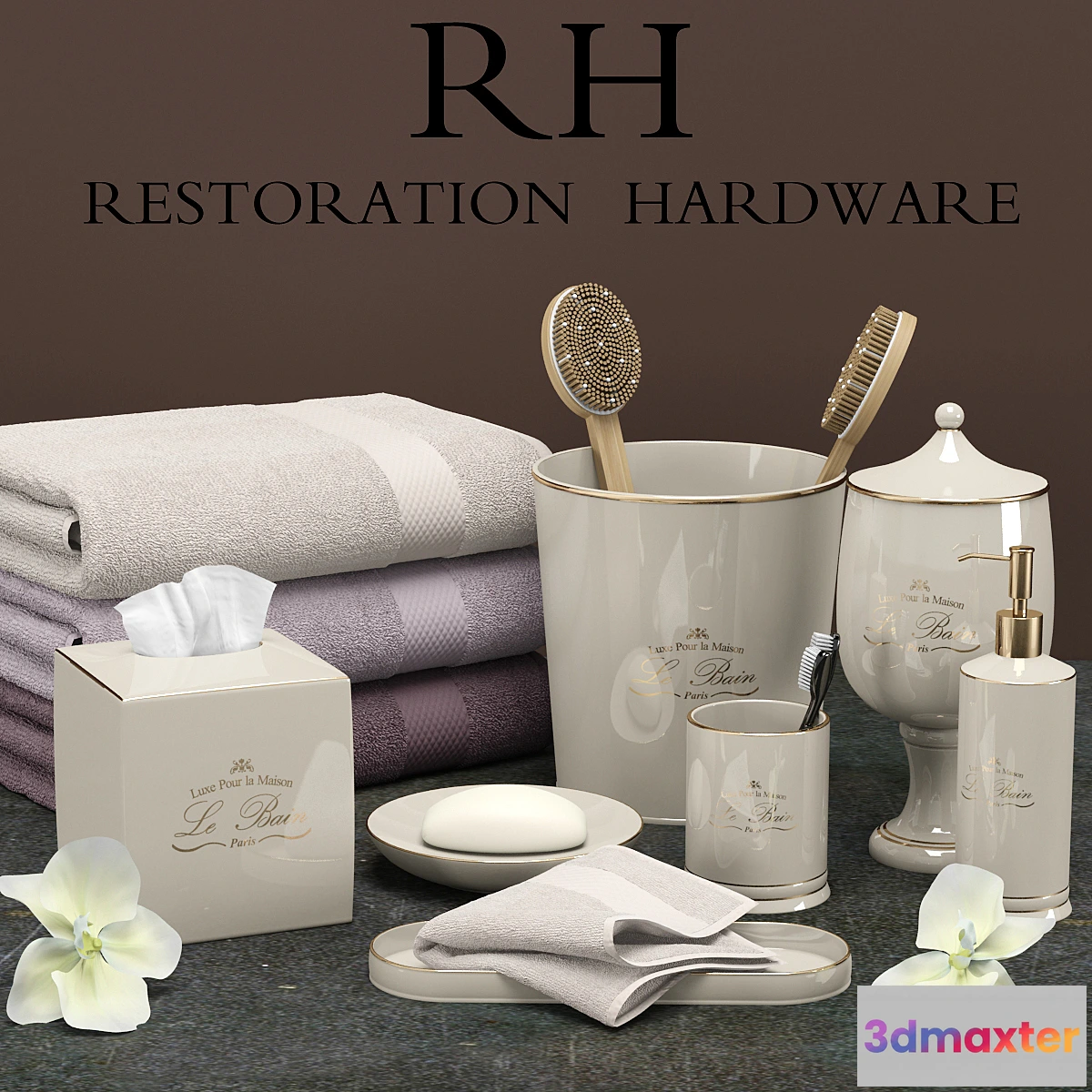 1441238 - Restoration hardware bathroom accessories 2 3D Max