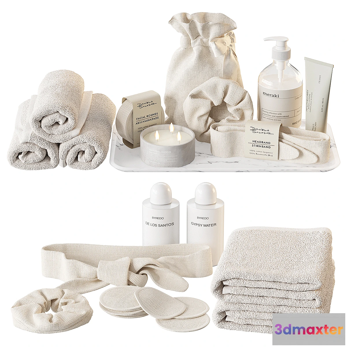 1445650 - Decorative set for bathroom and spa 3D Max