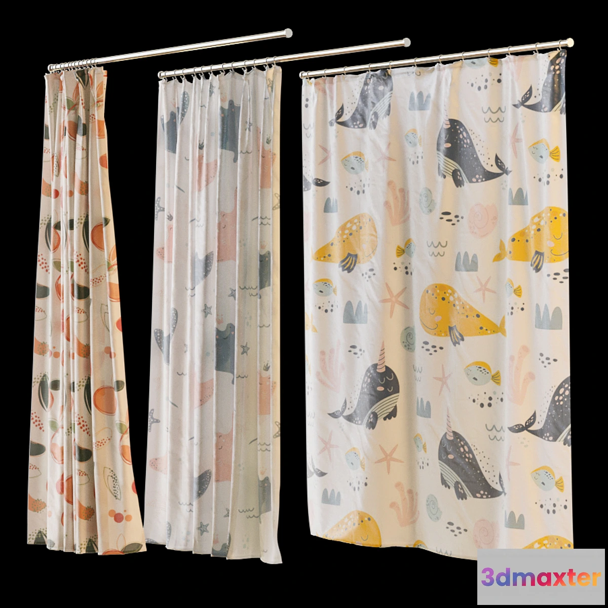 1450024 - Shower curtain (6 prints) 3D Max